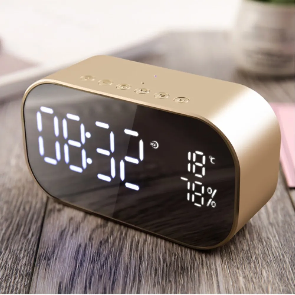 Exelvan портативный динамик с Bluetooth будильником Температурное время стерео звуковой