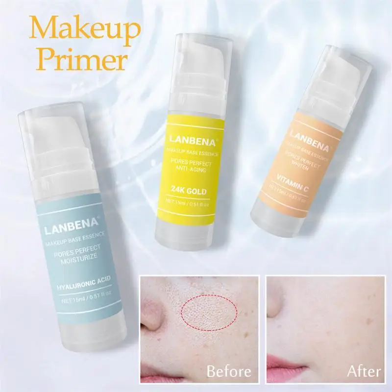 

LANBENA Makeup Base Essence Primer Make Up Foundation Cream Sunscreen VC Moisturizing Oil Control Face Primer Beauty Skin Care40