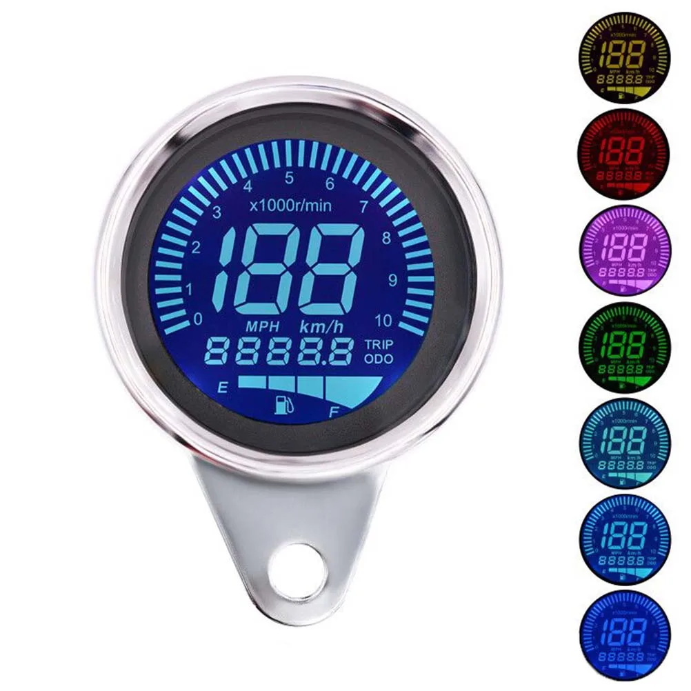 

12V Multifunction Gauge Speedometer Fuel Gauge Odometer Motorcycle Meter Mileage Backlight Gauge For Motorcycle Motor