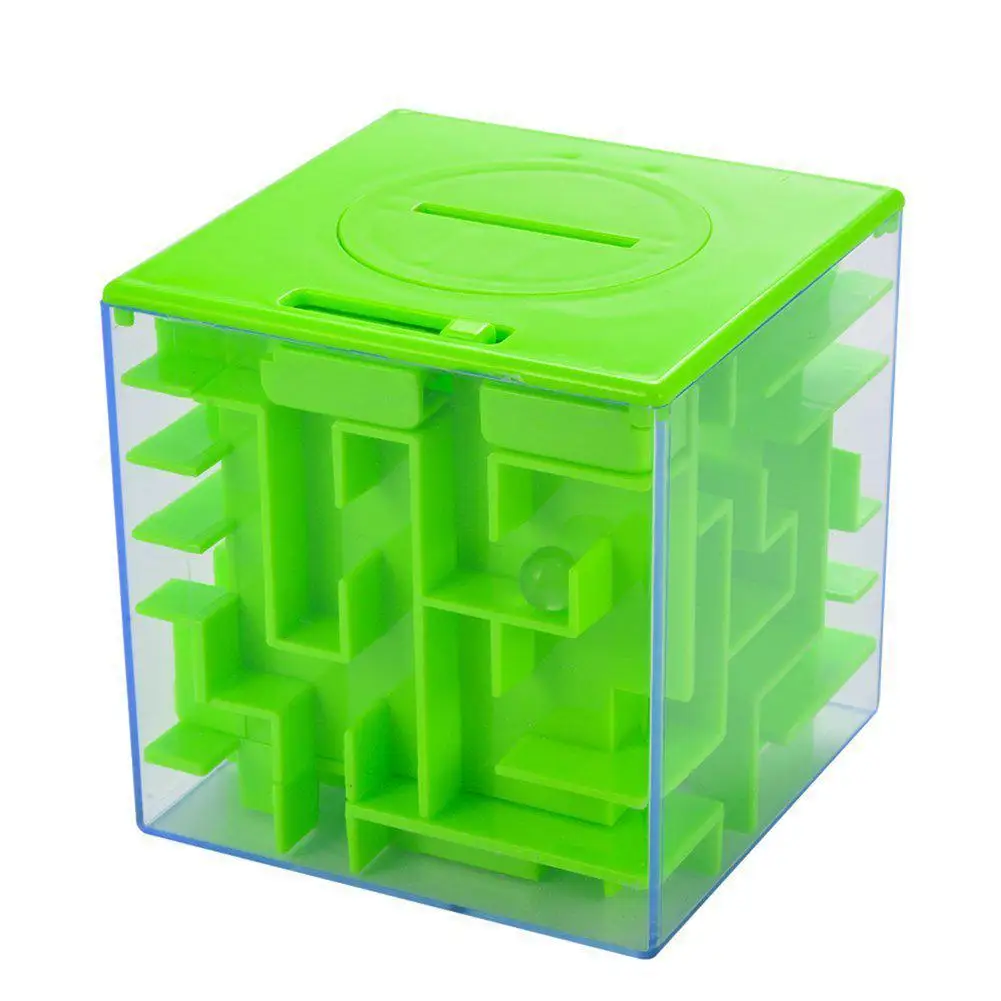 

Game Rolling Ball 3D Piggy Bank Magic Maze Cube Boxes Coin Money Case Saving Box Educational Toys Children Gift Home Decoration
