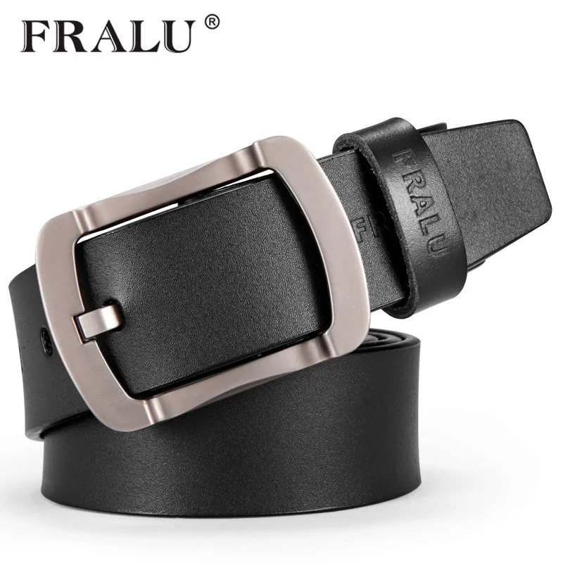 

FRALU 100% cowhide genuine leather belts for men cowboy Luxury strap brand vintage fancy jeans designer belt men high quality