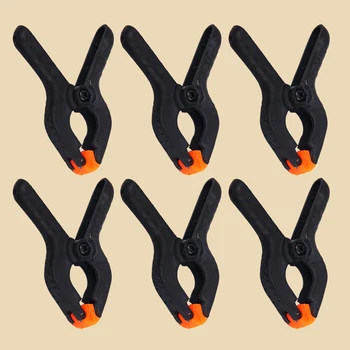 

Gosear 6PCS 2inch Plastic Photography Background Backdrop Clamps Clips for Stands Photo Studio Printing Photographic Equipment