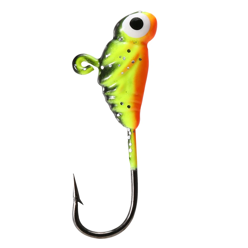 6Pcs Ice Fishing Hook 1.1g / 1.8g / 2.3g Winter Ice Fishing Lure Barbed