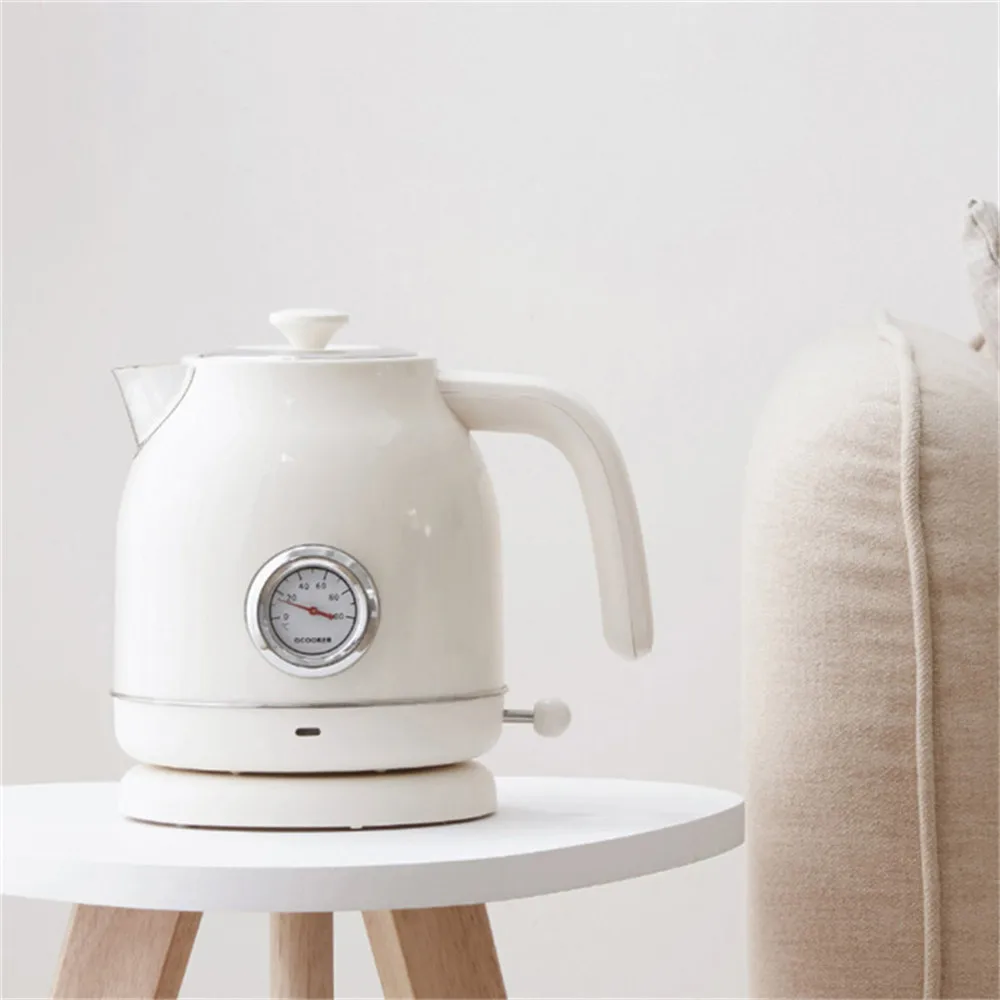 

1.7L 1800W Retro Electric Kettle Stainless Steel Water Kettle with Watch Thermometer Display rapid boiling #3