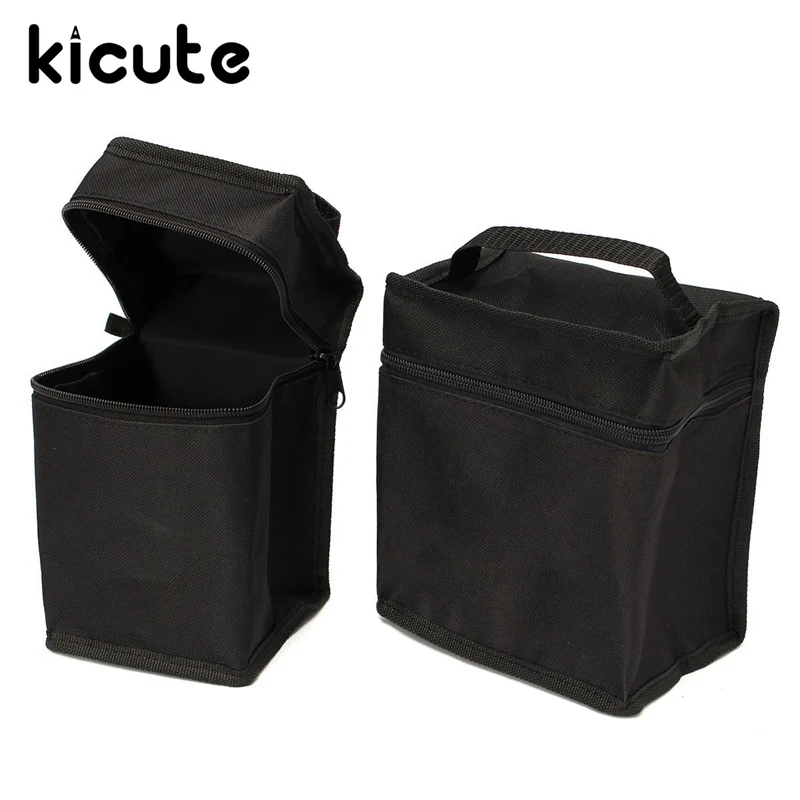 

Kicute Best Promotion Large Capacity Black Folding Marker Pen Canvas Pencil Case Pen Storage Bag Can Hold 24-80 pcs Markers Pen