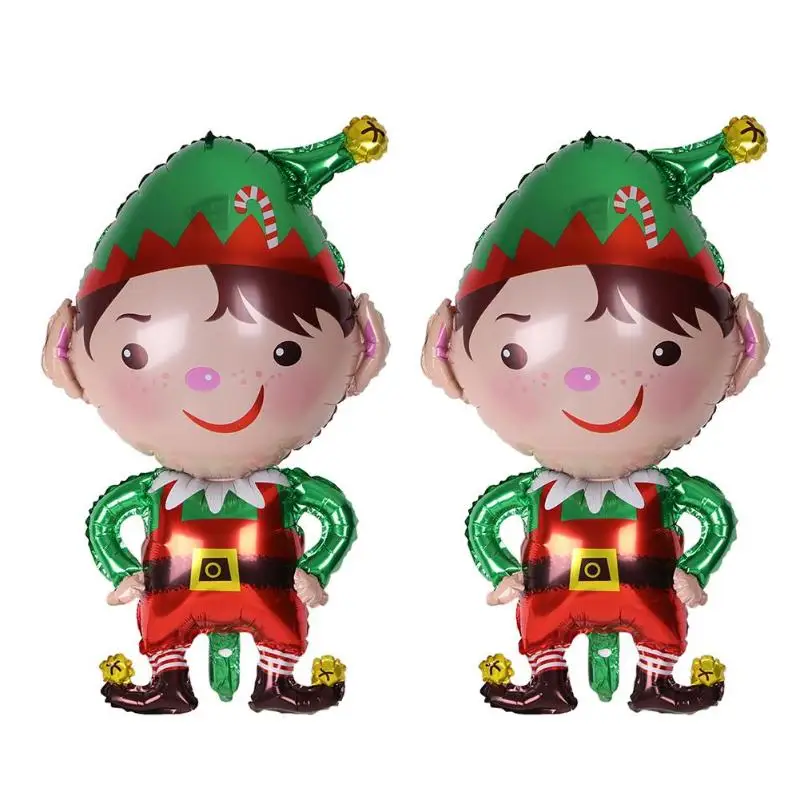 

2pcs Christmas Boy Foil Air Balloons Kids Toys Birthday Holiday Party Xmas Home Decorations Christmas Supplies Balloons Kid Gift