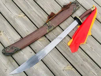 

Handmade Chinese KungFu Dragon Knife Sharp Damascus Steel Blade Tradition WUSHU Broadsword Sword BaGua Da Dao