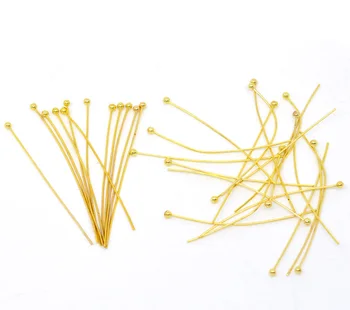 

Lovely 400 Gold color Ball Head Pins 30x0.7mm Findings (B10107)