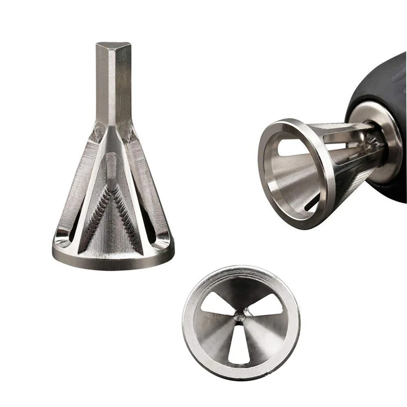 Deburring External Chamfer Tool Steel Remove Burr Tool Fit Size 8-32 Bolt, 5Pcs Hex Shank Twist Drill Bit Set Quick Change Woo