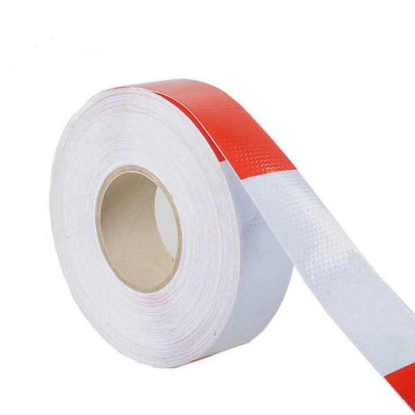 

5cm*45M Reflective Tape Roll White and Red Trailer Conspicuity Dot Sfety Warming Tape Reflective for Vehicle