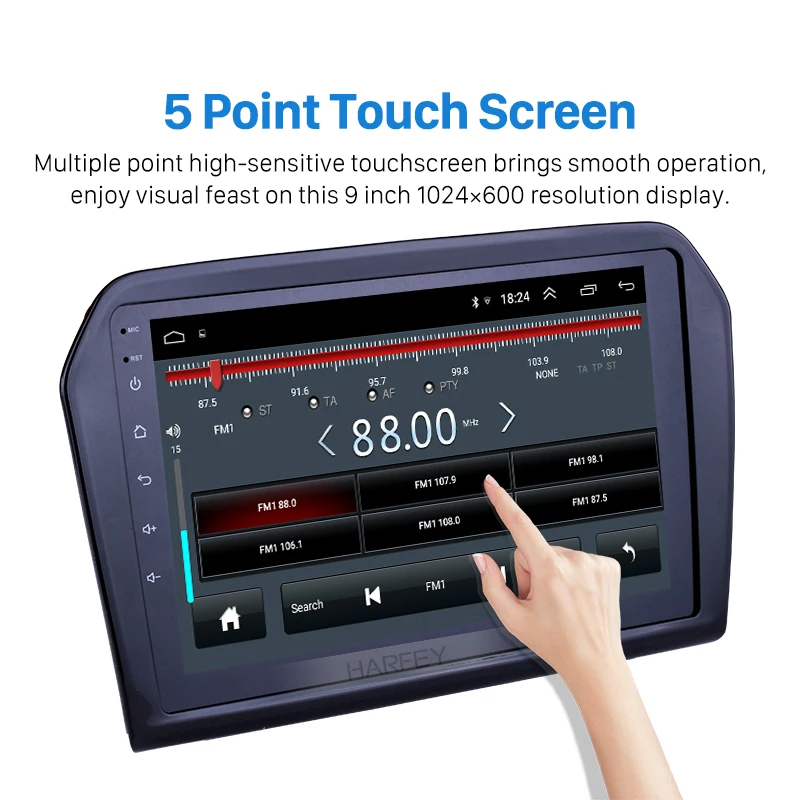 Clearance Harfey 9" HD touchscreen Android 8.1 GPS Navi car multimedia player for 2012-2015 VW Volkswagen Jetta DVR Steering Wheel Control 2