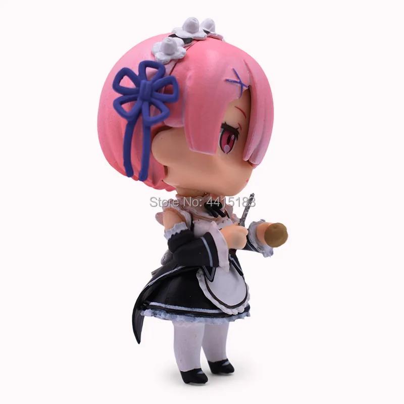 2 Styles Q Ver Anime Re : Life In A Different World From Zero Nendoroid Ram Rem PVC Action Figure Doll Collectible Model Toy 