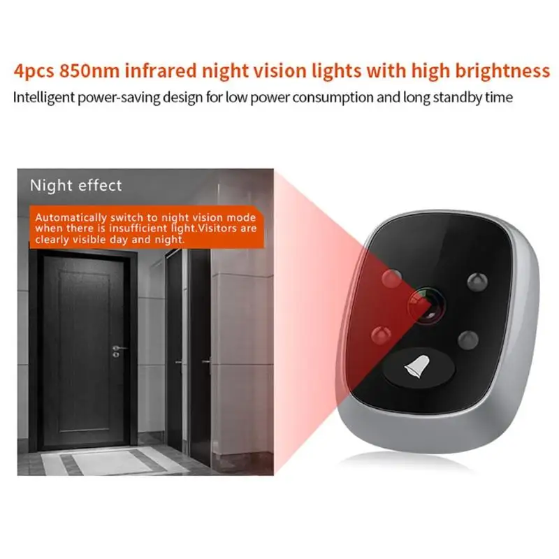 

3.5 inch TFT LCD Screen Visual Door Bell Viewer WiFi IR Night Door Peephole Camera Video Recording Digital Door Camera for Home