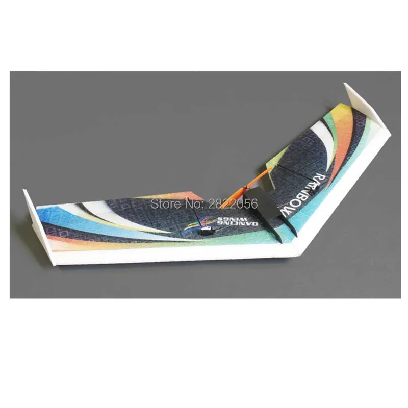 Free shipping RC Plane EPP Airplane Model DW HOBBY Rainbow Fly Wing 800mm Wingspan Tail push version RC Airplane Kit