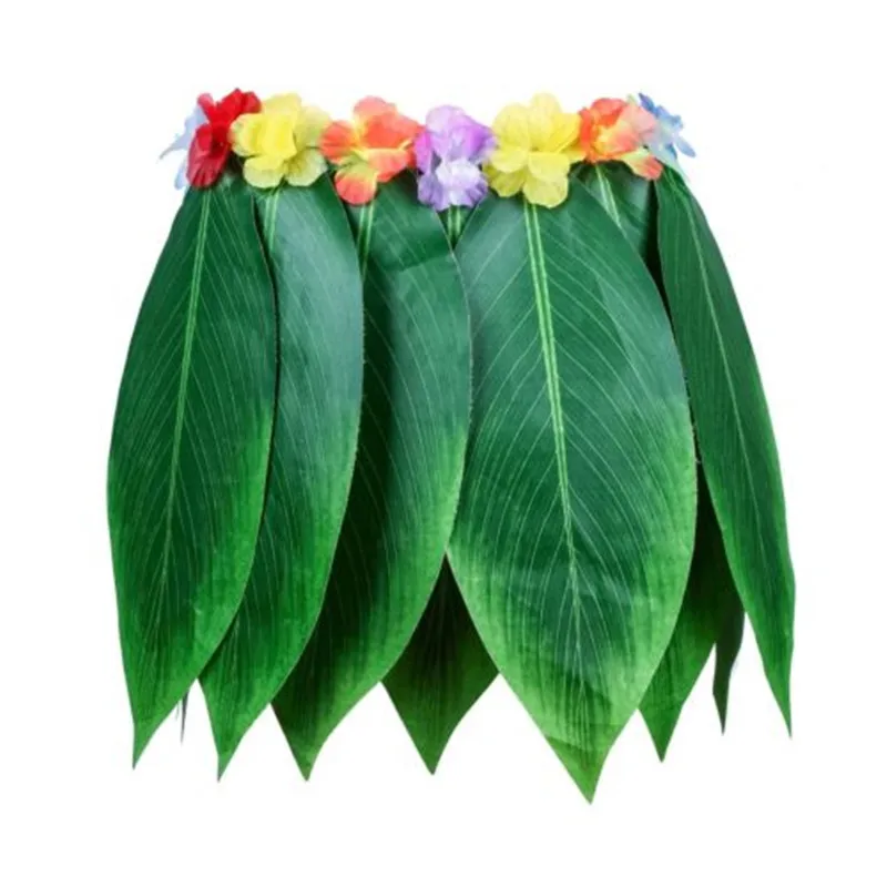 

Top selling silk-like cloth Hula Skirt Tropical Style Hawaiian Leaves Skirt Summer Party DIY Props For Costume Evening Party