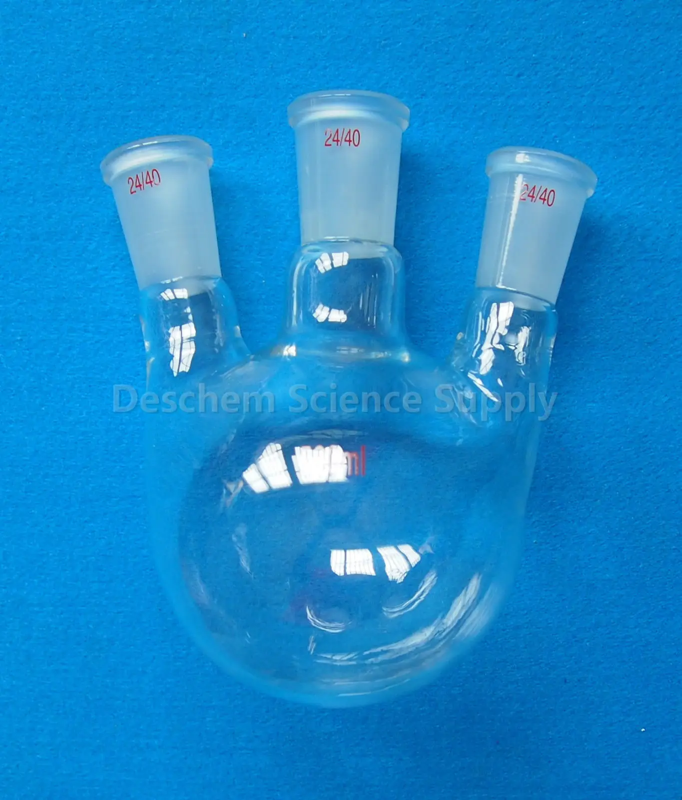 500ml,3-neck,24/40,Round bottom Glass Flask,Three Necks Lab Bottle,Heavy wall