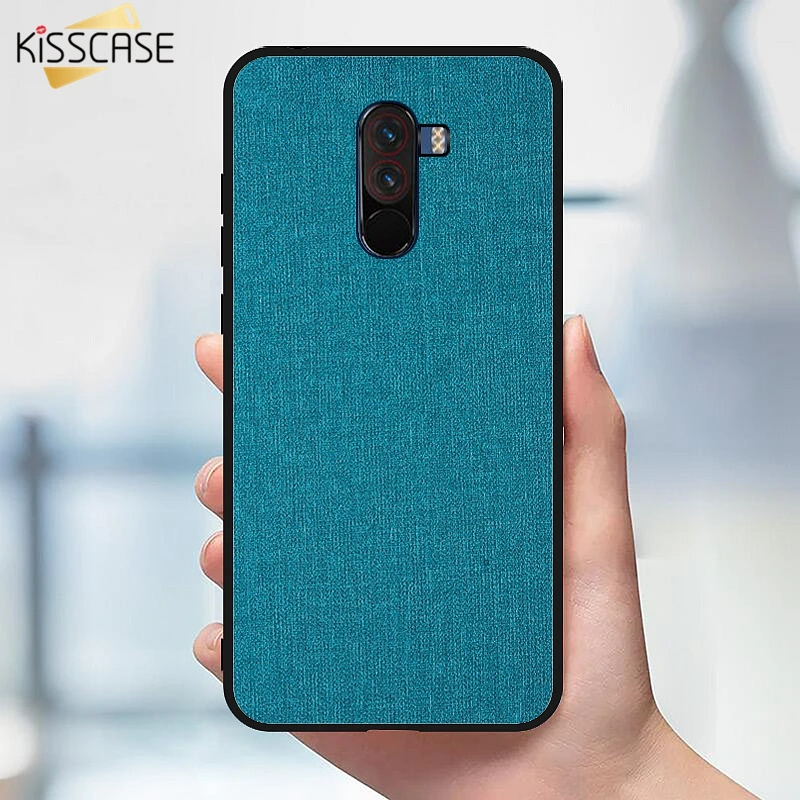 KISSCASE Fabric Cloth Phone Case For Xiaomi Mi 8 SE A1 5X 6X A2 Lite Pocophone F1 Texture Soft Matte Red 6 6A |