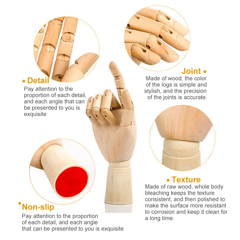 

Wooden Hand Mannequin Model Drawing Sketch Hand Movable Limbs Human Artist Models Home Decor Wooden Mannequin