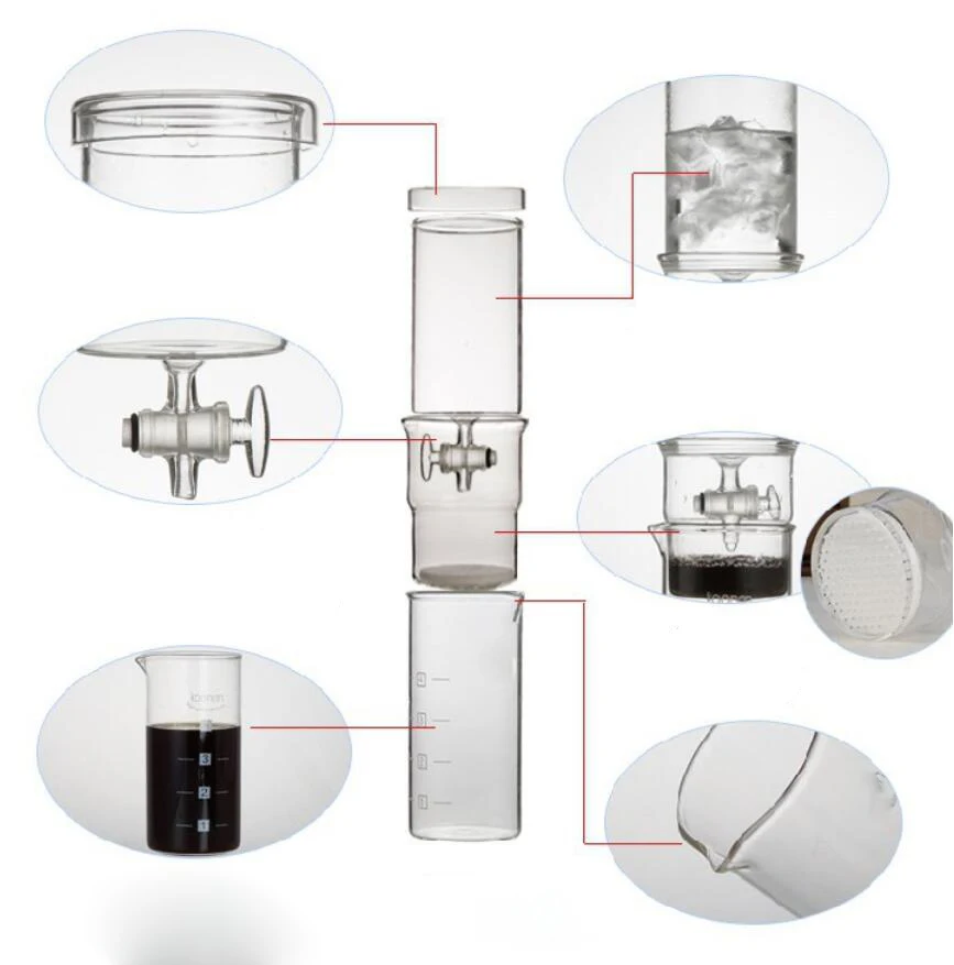 

400ml Reusable Ice Drip Coffee Filter Tools Glass Percolators Espresso Coffee Dripper Pot Ice Cold Brew Coffee Maker
