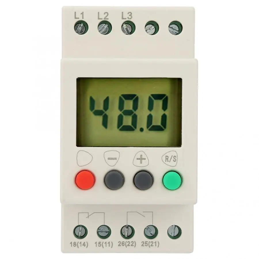 380V AC 50Hz 3 реле контроля порядка фаз защитное напряжения с цифровым дисплеем