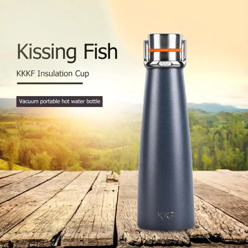 

475mL Portable Thermal Cup Smart 24h Heat Insulation Stainless Steel Vacuum Flask Outdoor Travel Suppliers Water Drink Bottle