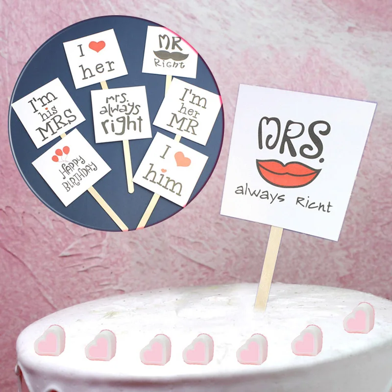 Торт Топпер с днем рождения, День Святого Валентина, десерт, креативный квадратный конфетный торт, свадебные украшения, 1 шт