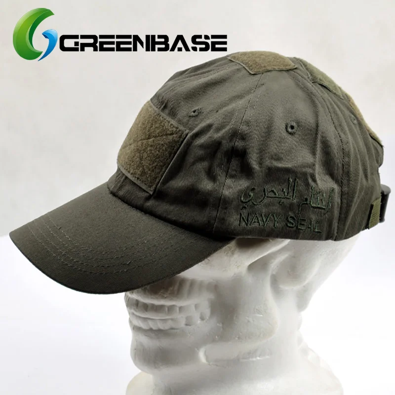 

GREENBASE Plain Curved Sun Visor Hunting Baseball Cap Hat Solid Color Fashion Adjustable Caps Navy Seal Combat Velcro Cap