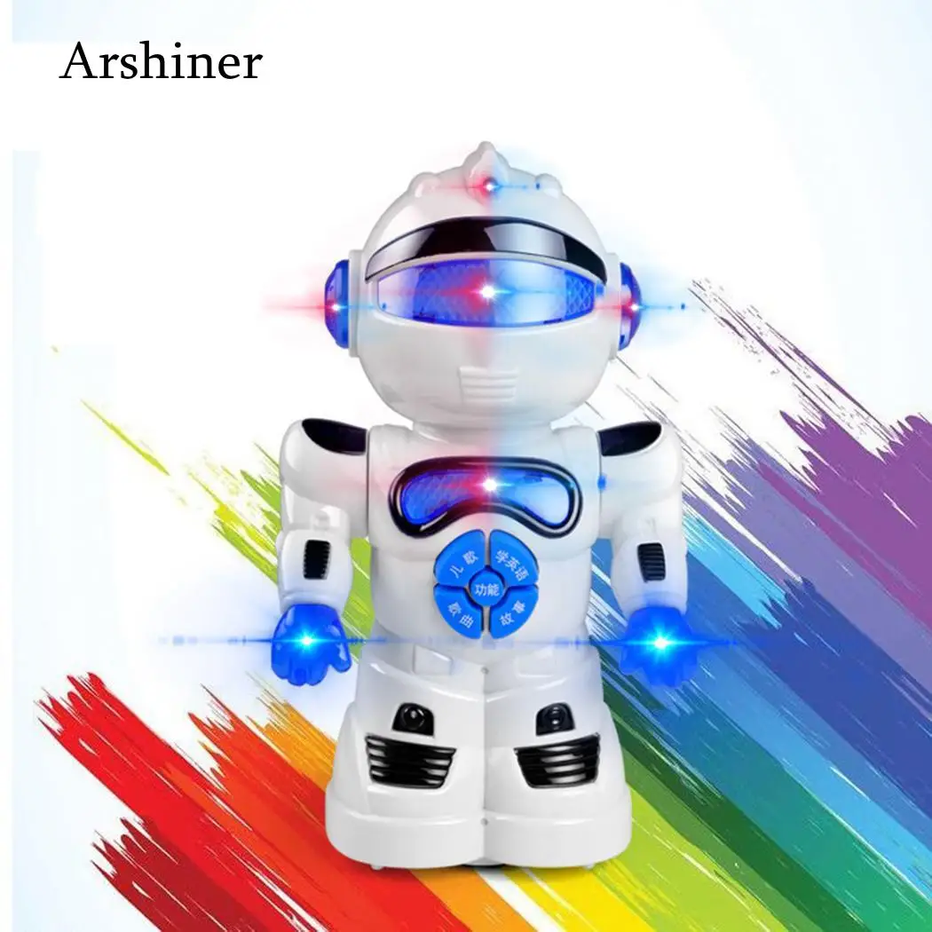 Light Kid Toys Children Boy Robot Kids Toddler Smart Multifunctional Robot Electronics for LED Music With Education Pet Toy