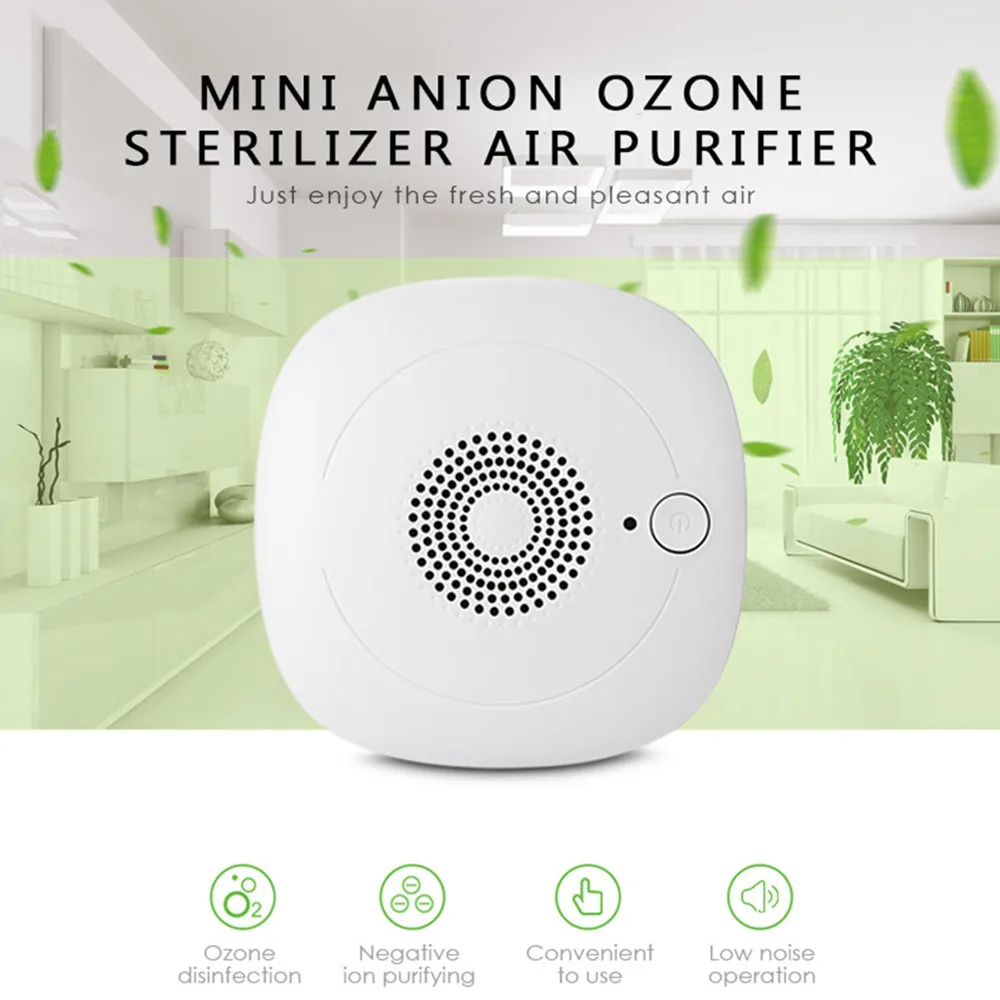 

Portable O3 Ionizer Disinfect Ozone Generator And Negative Ion Generator Sterilizer Fresh Air Purifier 100-240v EU Plug NBO-XD01