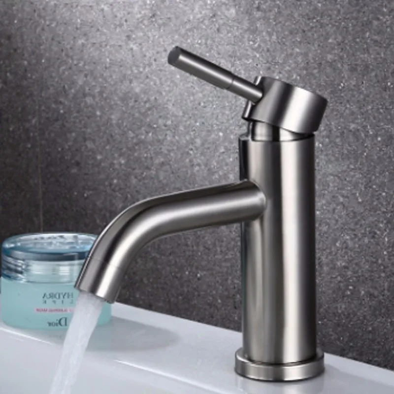 304 الفولاذ المقاوم للصدأ الرصاص الساخنة والباردة المياه حوض صنبور الحمام حوض غسيل الغرور حوض صنبور 304 الفولاذ المقاوم للصدأ الرصاص الساخنة والباردة المياه حوض صنبور الحمام حوض غسيل الغرور حوض صنبور