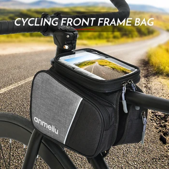 

Lixada Cycling Top Tube Bag Bike Front Bags For Bicycles Frame Bag For Bicycle Bike Phone Pouch With Rain Cover