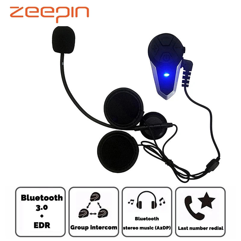 

Full Face 1000m Motorcycle Bluetooth Interphone 3 Riders Motorbike Helmet Headset Wireless BT Intercom FM Radio Music Player