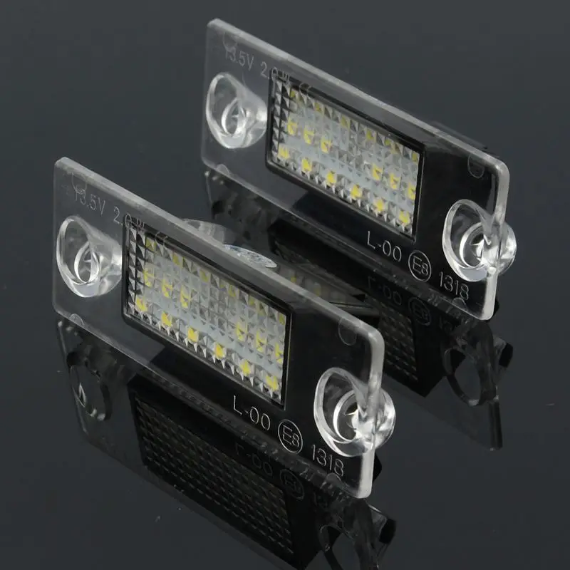 

2Pcs Car LED License Plate Light 12V SMD3528 LED Number Plate Lamp For Audi A4 S4 B5 98-01 White Error Free