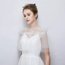 Расшитая блестками аппликация обёрточная бумага белая прозрачная Тюлевая накидка Летняя Пляжная свадебная фата Аксессуары женские модные Шали ручной работы