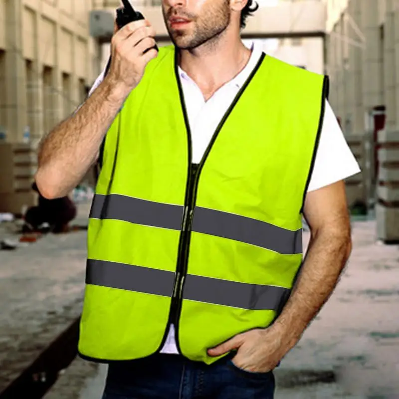 

Hi-Vis EXECUTIVE Safety Vest Reflective Jacket Security Waistcoat Top Outdoor Night Riding Running