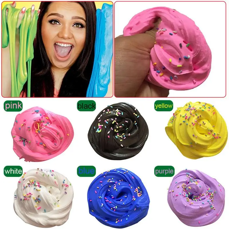 

Chocolate Slime Fluffy Slime Toy For Kids Children Stress Relief No Borax Fun Ice Cream DIY Cotton Mud Slime Clay Education Toy