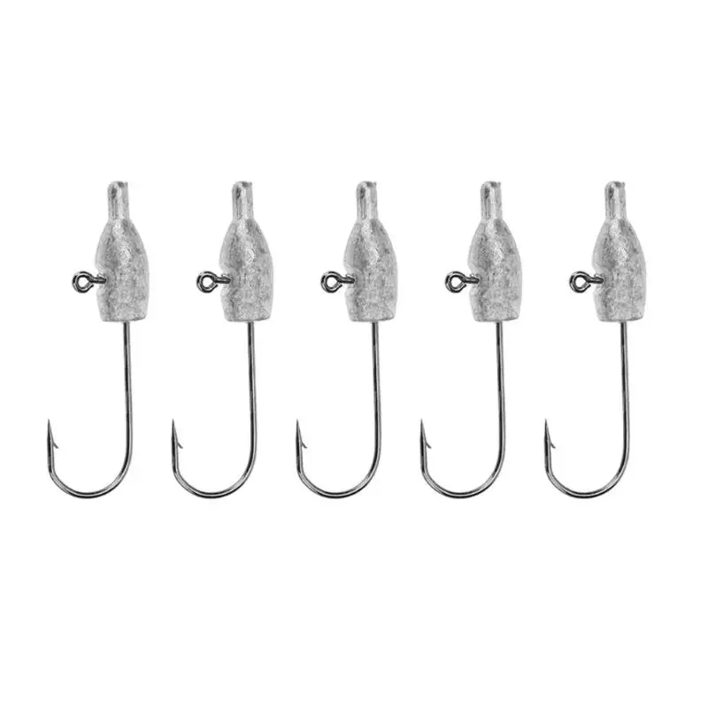 

5pcs/lot Fishhooks Exposed Jigging Lead Sharp Head Hook Swinbait Carp Fishing Tackle 2g 33mm Ice Fishing Hook Raft Fishing