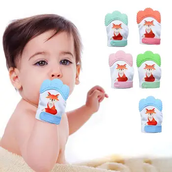 

Teething Glove Child Sucking Fingers Thumb Sound Silicone Baby Nursing Mittens Teether Pacifier Newborn Dental Care Durable