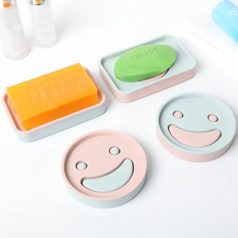 Smell Face Pattern Cute Soap Storage Rack Hollow Smile Face Soap Box Draining Holder Bathroom Rack Smell Face Pattern Cute Soap Storage Rack Hollow Smile Face Soap Box Draining Holder Bathroom Rack