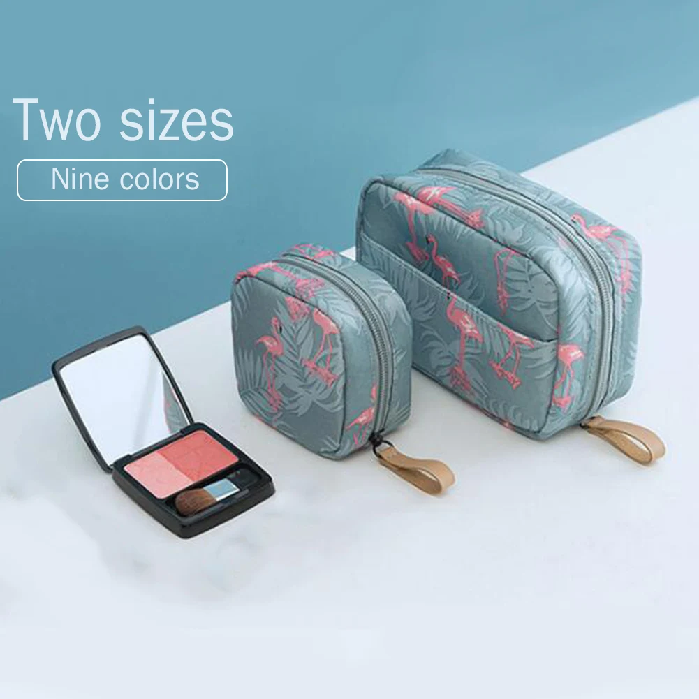 جديد 1 قطعة فلامنغو التجميل حقيبة الصبار السفر المكياج حقيبة للماء المحمولة أدوات الزينة مجموعات صغيرة سستة حقائب مكياج المنظم