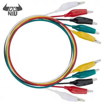 

DANIU 10Pcs/lot 5 Colors Test Lead Set with Alligator Clip 20.5 Inches 22AWG Copper Wire