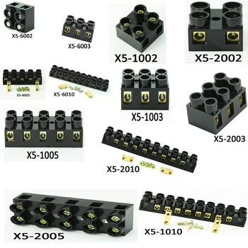 

10Pcs X5 -6002/6003/6005/6010/2003/2002/2010/1005 Terminal high current terminal block Wire butt connector
