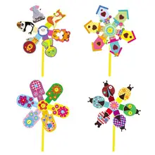 Пластиковая ветряная мельница DIY ветер Спиннер детская игрушка сад вечерние газон вечеринка Декор обучающая игрушка красочные DIY блесток ветряная мельница ветер Спиннер