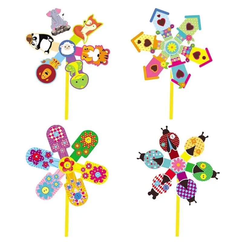 

Plastic Windmill DIY Wind Spinner Kids Toy Garden Lawn Party Decor educational Toy Colorful DIY Sequin Windmill Wind Spinner