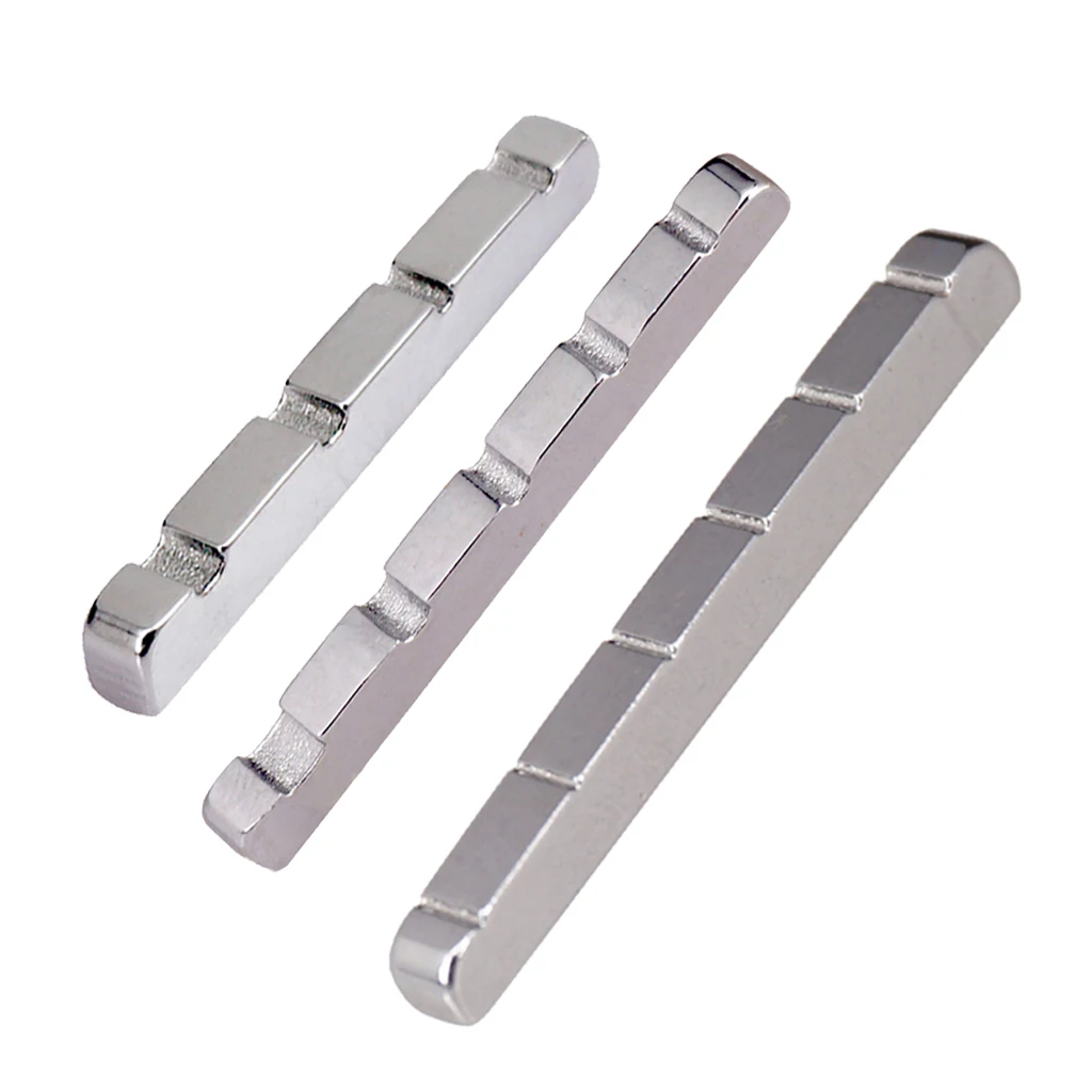 Stainless Steel Electric Guitar Bass Slotted Nut Locking Roller Bridge for Electric Acoustic Guitar Bass Guitar Accessories