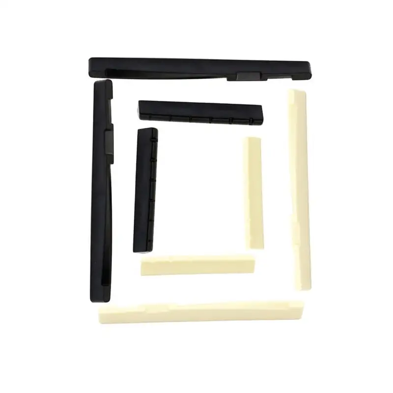 

2Pcs Guitar Bone Saddle and Nut Instrument Acoustic Guitar Musical Bridge Classical Bone Nut Saddle Guitar Accessories Parts