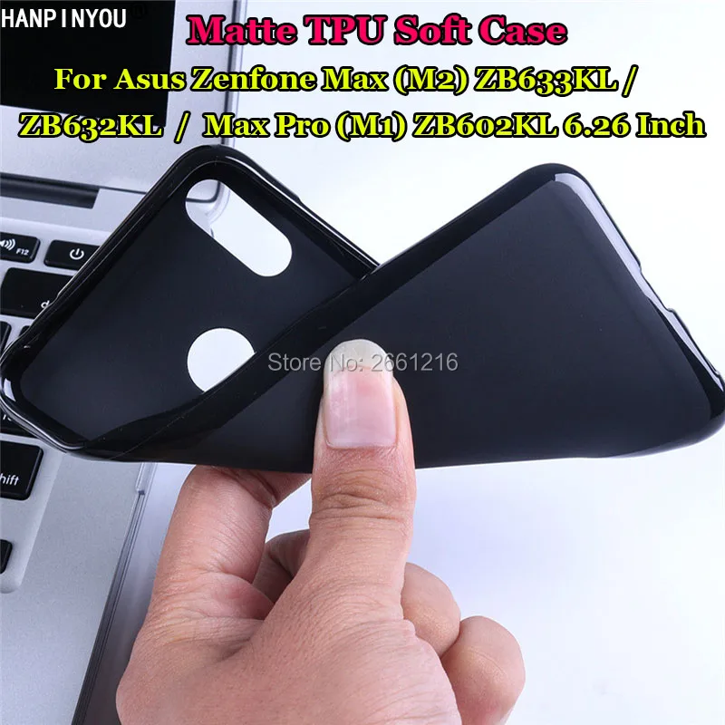 

For Asus Zenfone Max Pro (M2) ZB633KL ZB632KL ZB631KL 6.26" Slim Soft TPU Case Gel Comfortable Matte Protection Silicone Cover