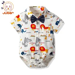 2 Unid / Set de Dibujos Animados de Verano Infantil de Una Sola Pieza de Bebés Varones de Algodón de Manga Corta Chándal con Traje de Bowknot Niños Traje Ropa 2 Unid / Set de Dibujos Animados de Verano Infantil de Una Sola Pieza de Bebés Varones de Algodón de Manga Corta Chándal con Traje de Bowknot Niños Traje Ropa