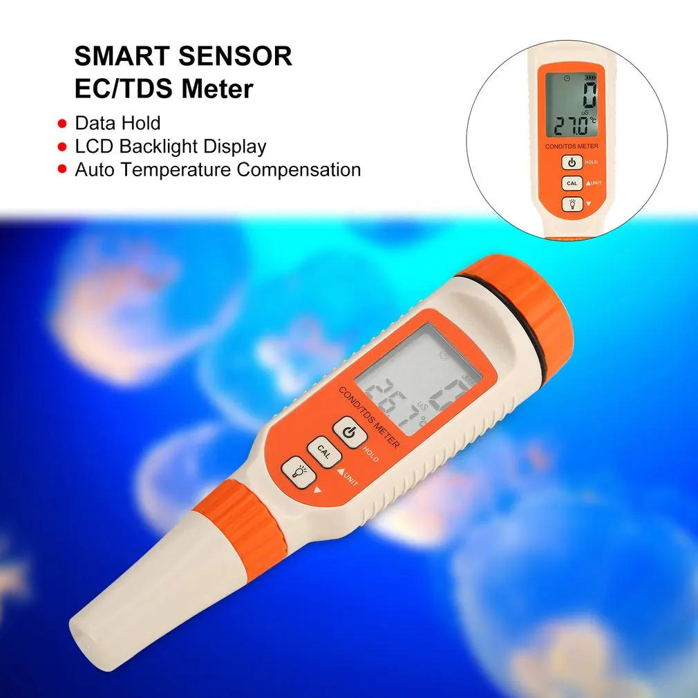 SMART SENSOR 3 в 1 прибор для анализа качества воды проводимости монитор цифровой