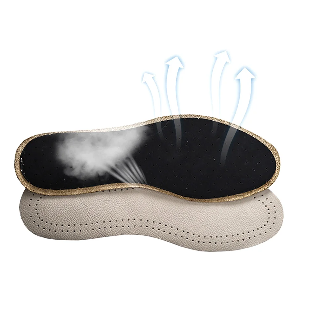 

Ultra Thin Breathable Deodorant Leather Insoles Large Size 35-46 Absorb Sweat Replacement Inner Soles Shoes Insole Pads